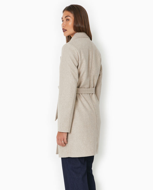 Manteau mi-long avec ceinture doré - Pimkie