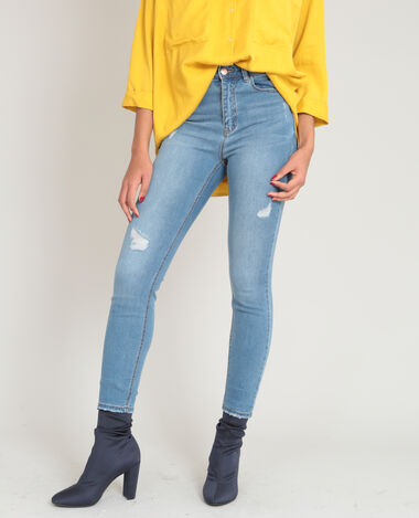 Jean skinny taille haute bleu - Pimkie