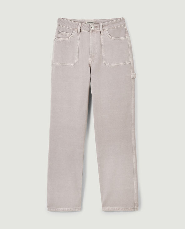 Jean droit taille haute poches devant lilas - Pimkie