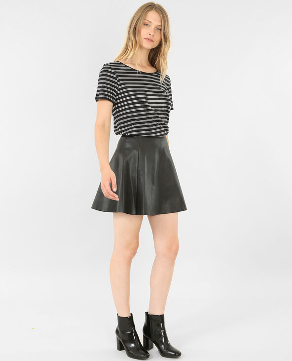 Mini jupe en similicuir noir - Pimkie