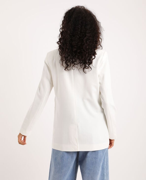 Veste blazer longue blanc - Pimkie