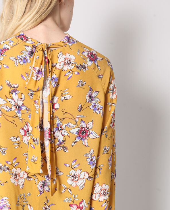 Blouse à fleurs jaune ocre - Pimkie