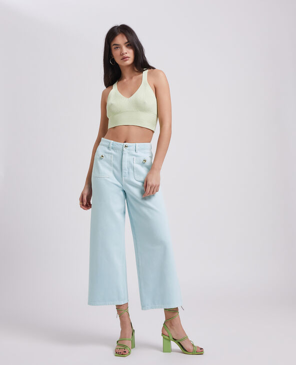 Jean wide taille haute bleu clair - Pimkie
