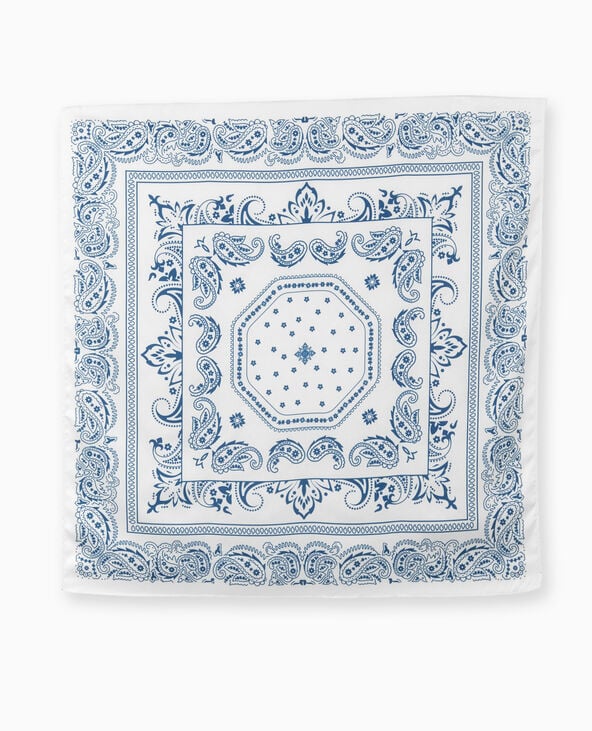 Foulard à motifs en tissu satiné bleu marine - Pimkie
