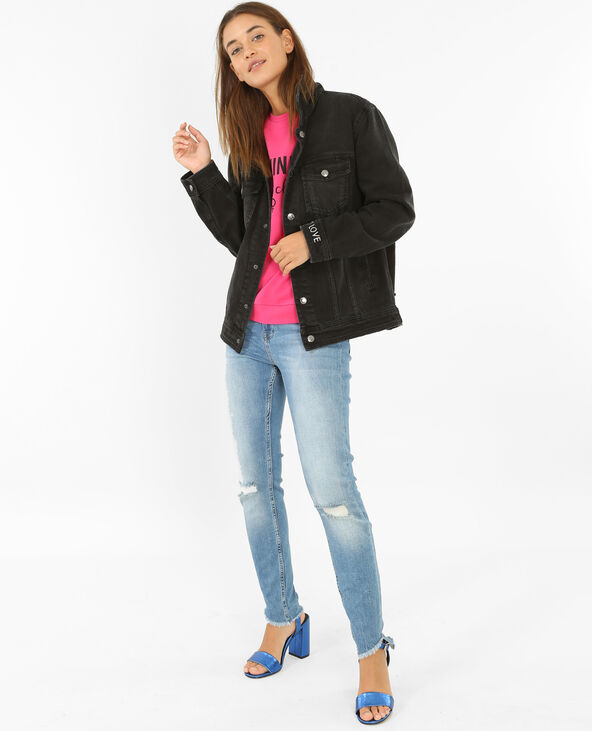 Sweat à message "Feminist" rose fuchsia - Pimkie