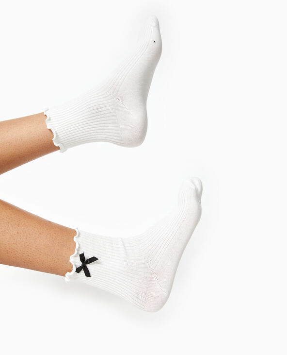 Lot de 2 paires de chaussettes avec nœuds rouge - Pimkie