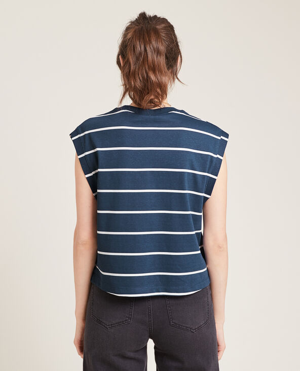 T-shirt sans manches bleu marine - Pimkie
