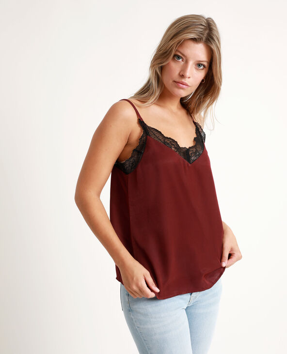 Top dentelle violet - Pimkie