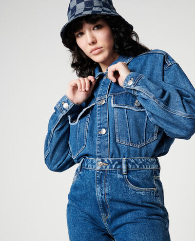 Veste en jean bleu foncé - Pimkie