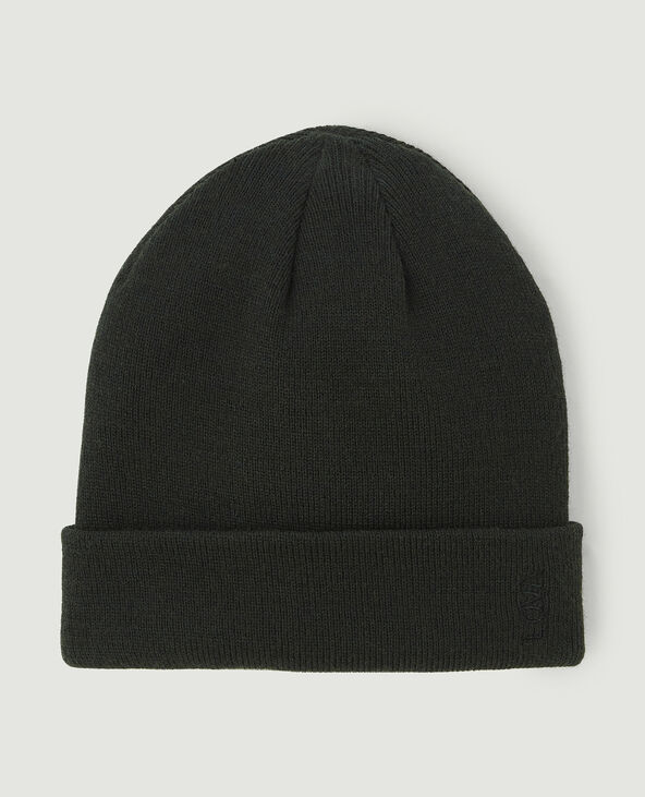 Bonnet avec revers noir - Pimkie