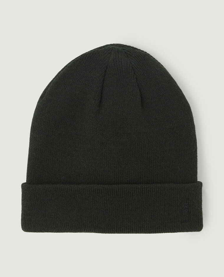 Bonnet avec revers noir - Pimkie