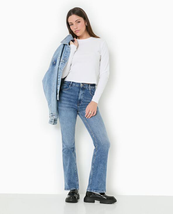 Jean wide taille basse bleu - Pimkie