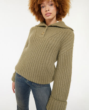 Acheter Automne/hiver pull femme demi col roulé pull en tricot à manches  longues haut ample pull femme chaud pull femme