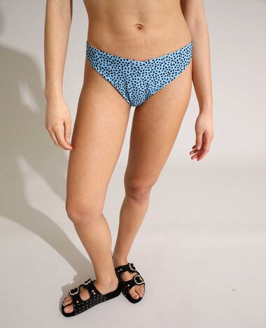 Bas de maillot de bain culotte tacheté bleu turquoise - Pimkie
