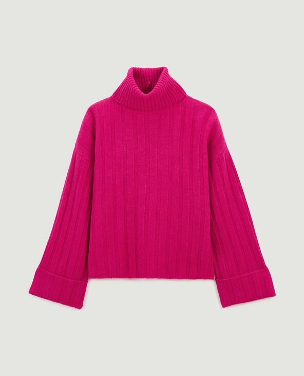Pull à col roulé rose fuchsia - Pimkie