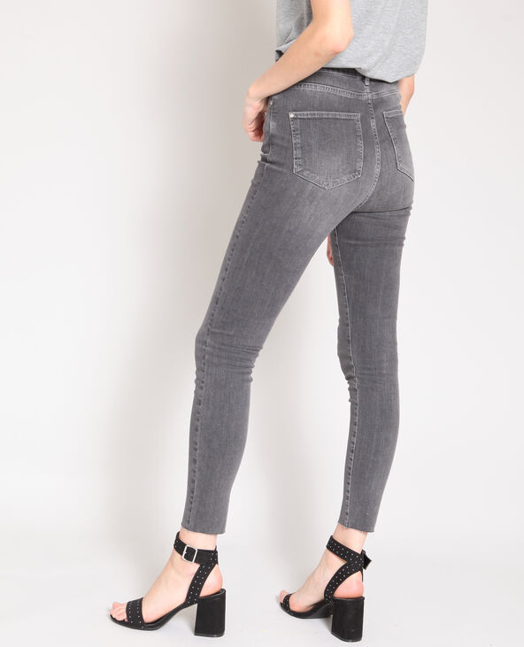 Jean skinny taille haute gris foncé - Pimkie