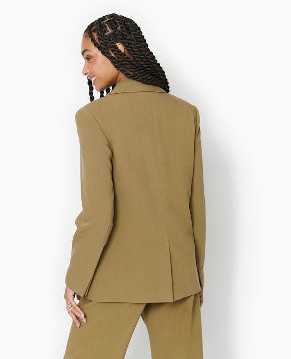 Veste blazer 1 bouton vert kaki - Pimkie