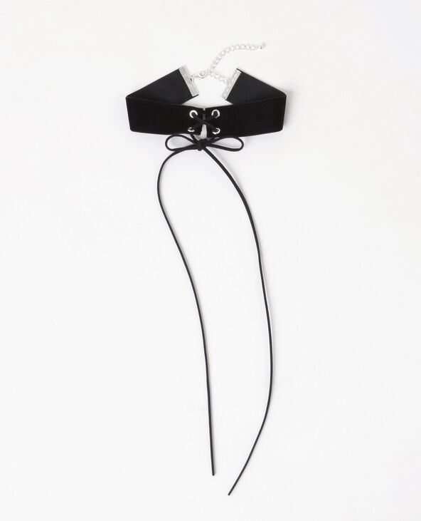 Collier choker à lacet noir - Pimkie
