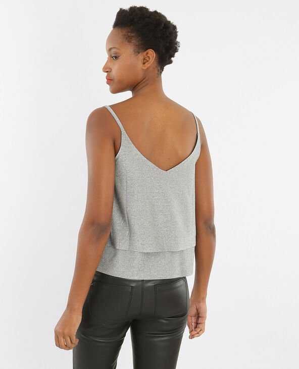 Top shiny fines bretelles gris foncé - Pimkie