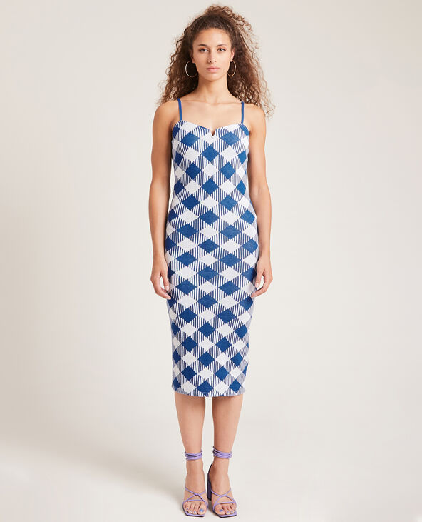 Robe longue en maille bleu - Pimkie