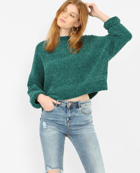 Pull en maille chenille