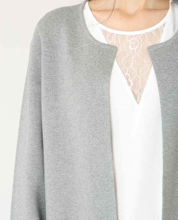 Gilet droit gris chiné - Pimkie