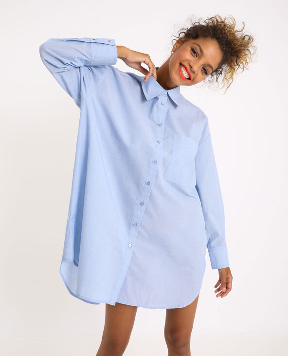 Chemise oversize bleu on sale