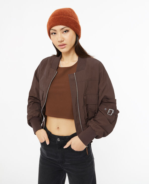 Bomber en toile parachute marron - Pimkie