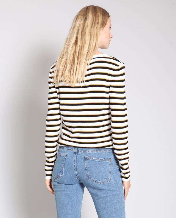Pull à rayures blanc - Pimkie