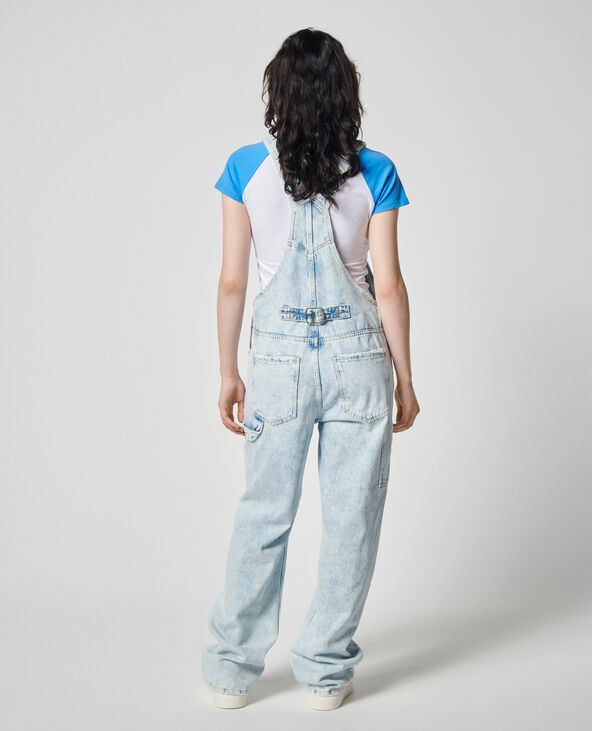 Salopette large et trashée bleu clair - Pimkie
