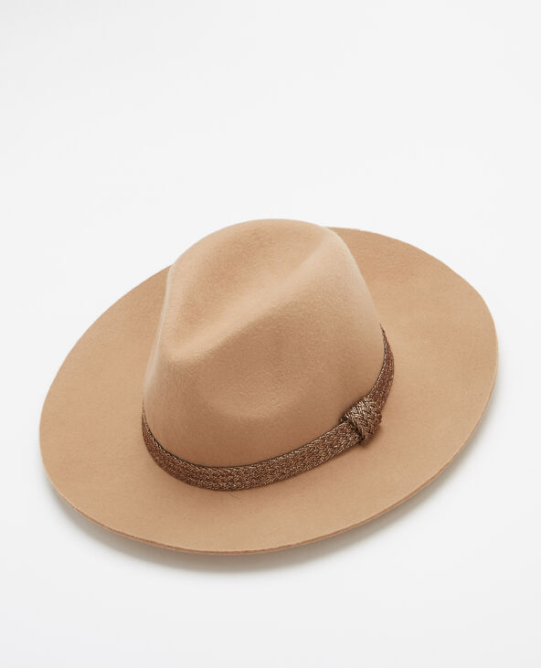 Chapeau fedora camel - Pimkie