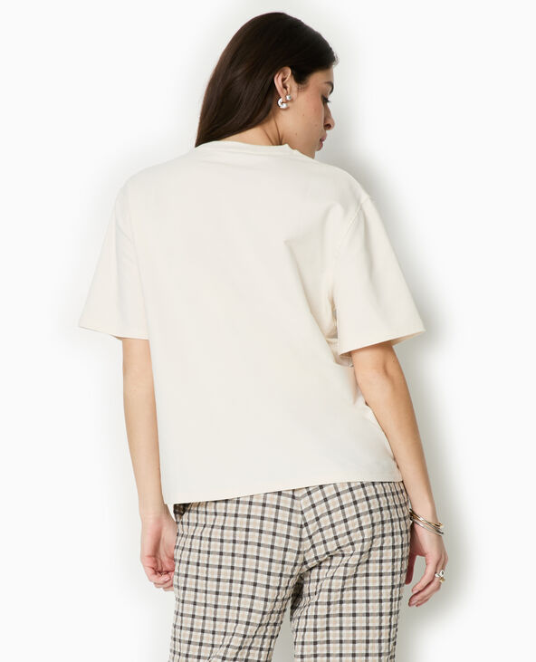 T-shirt épais avec broderie blanc - Pimkie