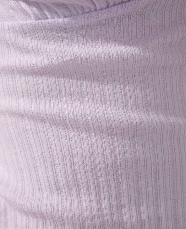 T-shirt côtelé lilas - Pimkie