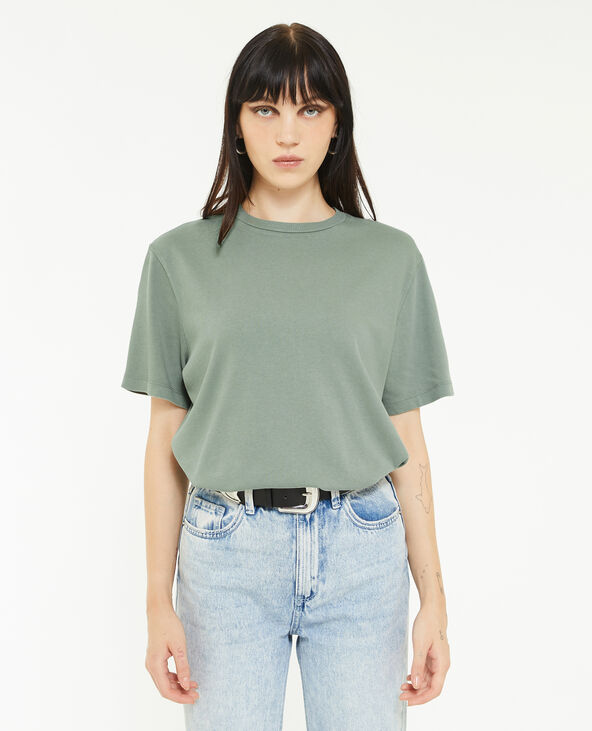 T-shirt à effet délavé vert kaki - Pimkie