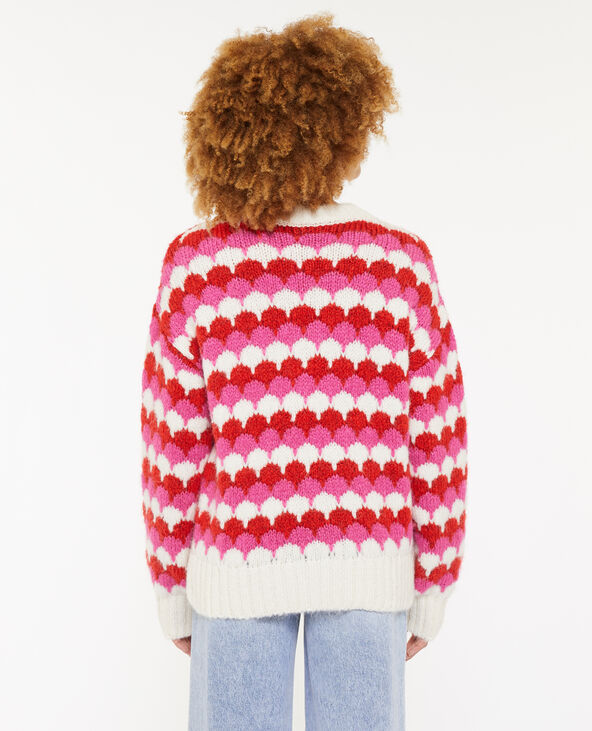 Pull en maille motif écailles rose - Pimkie