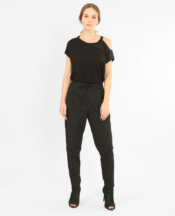 Top à manches peekaboo noir - Pimkie
