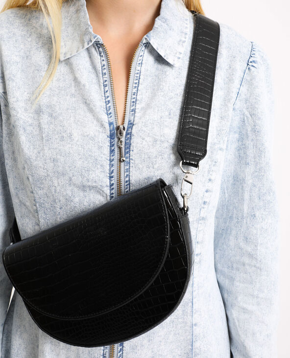 Sac demi-lune noir - Pimkie