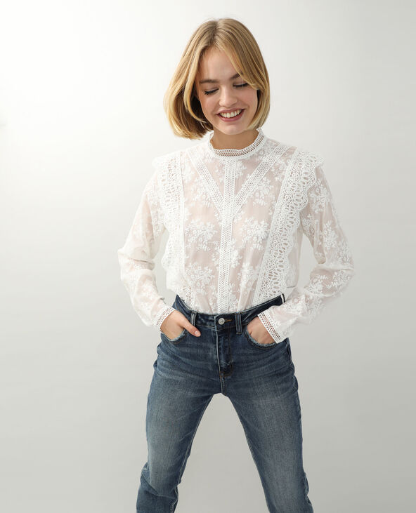 Blouse en dentelle blanc - Pimkie