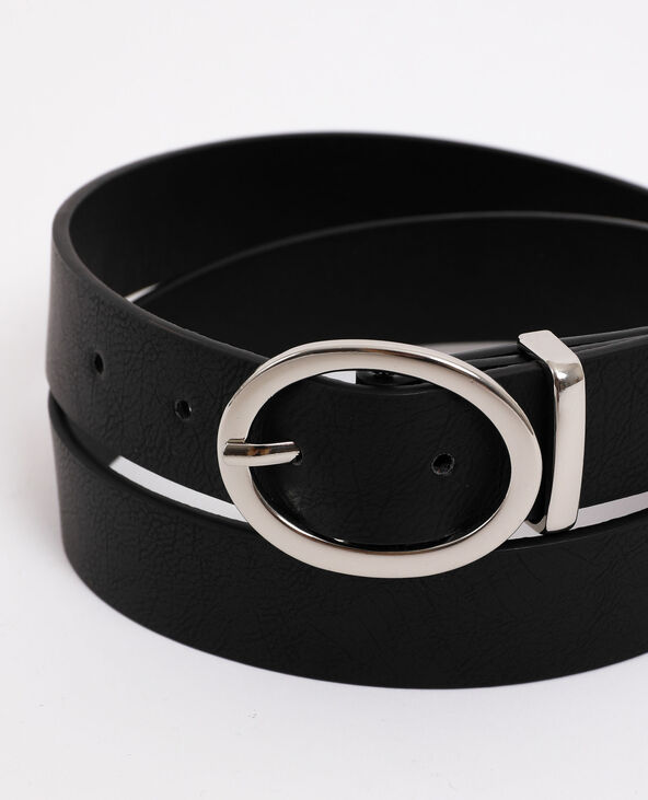 Ceinture en simili cuir noir - Pimkie