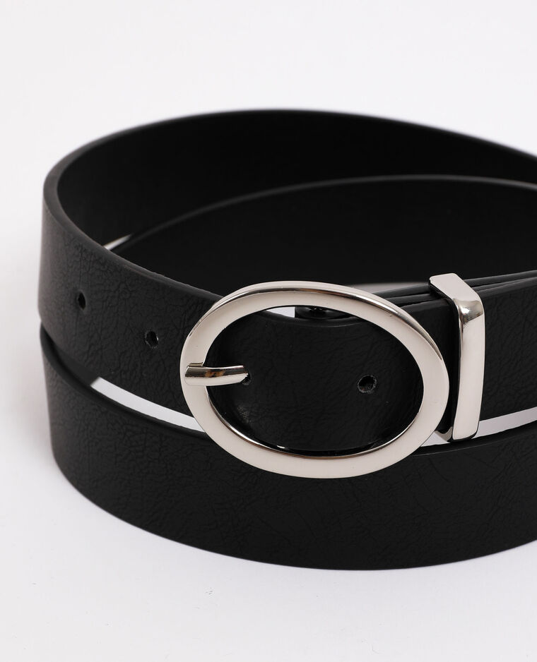 Ceinture en simili cuir noir - Pimkie