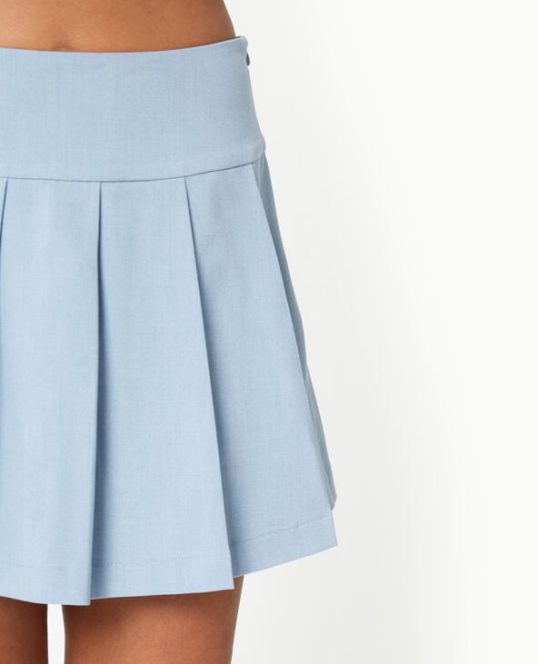 Mini jupe plissée bleu - Pimkie