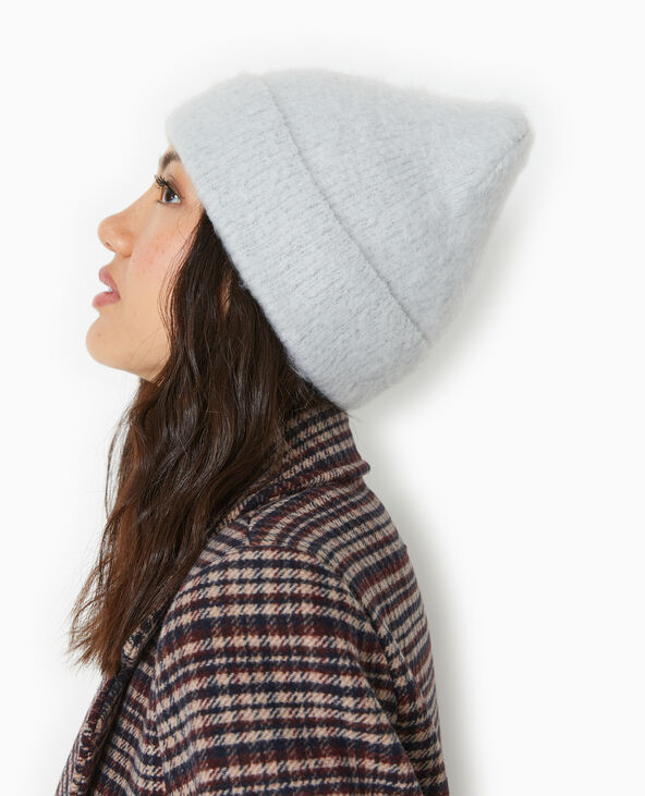 Bonnet en maille ultra douce gris - Pimkie