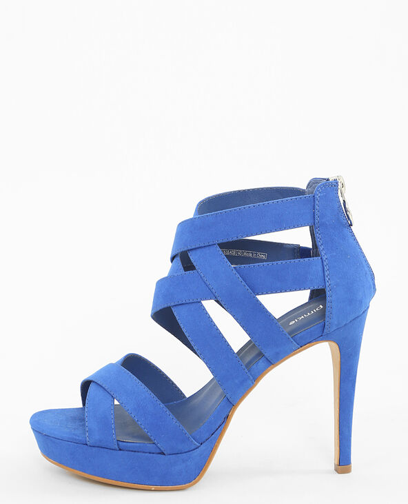 Sandales à talons hauts bleu marine - Pimkie