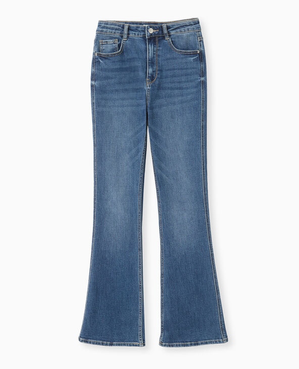 Jean flare taille haute bleu foncé - Pimkie