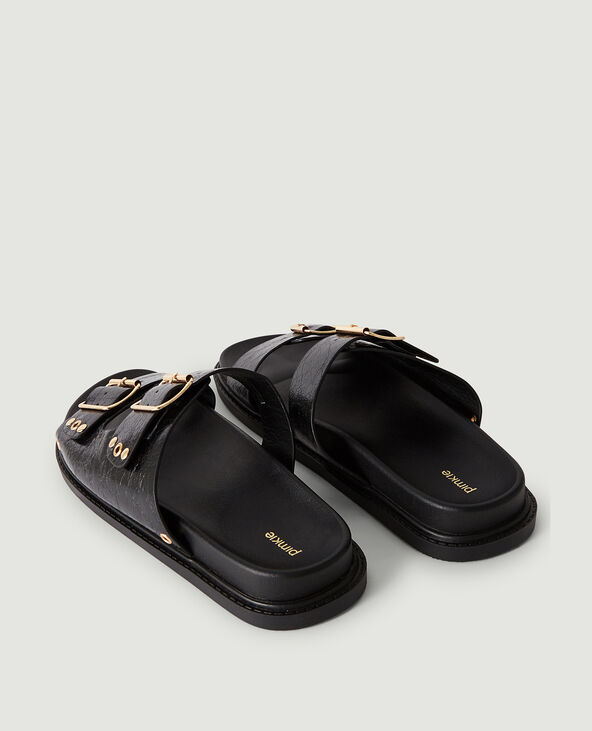 Mules à boucles noir - Pimkie