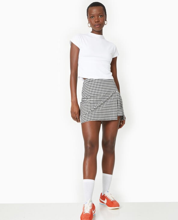 Mini jupe short motif vichy