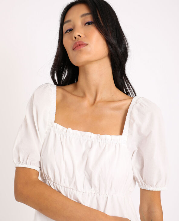 Robe longue à broderies écru - Pimkie
