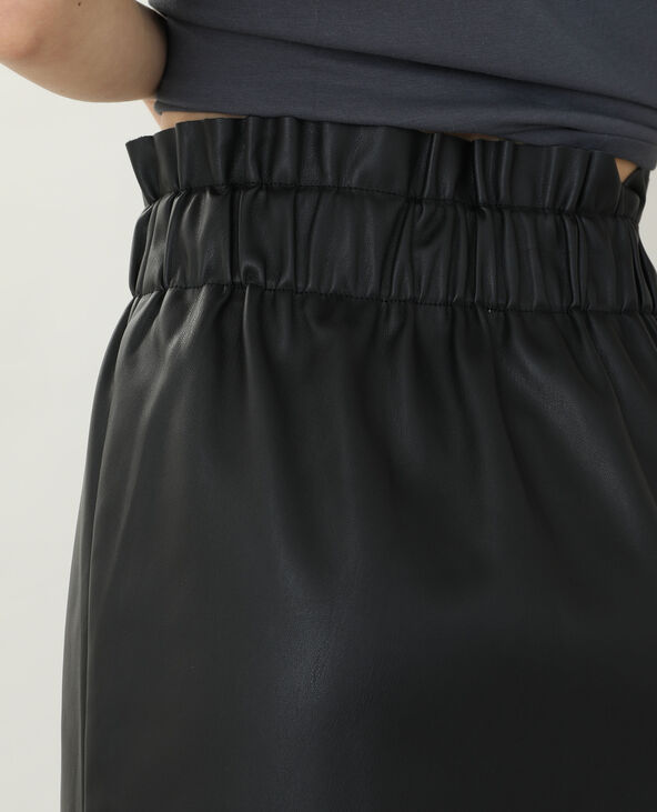 Jupe simili cuir taille elastique outlet