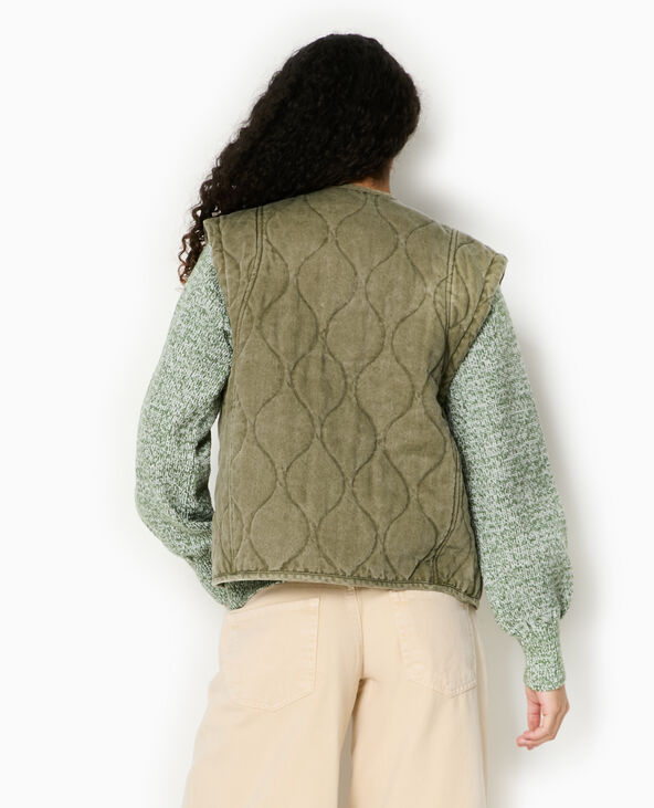 Veste matelassée sans manches vert - Pimkie