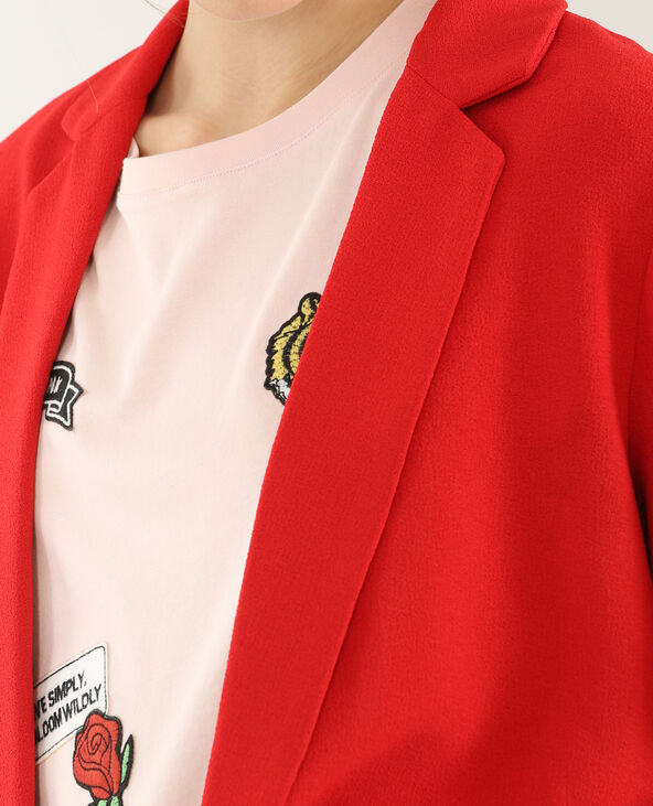 Blazer en crêpe rouge - Pimkie
